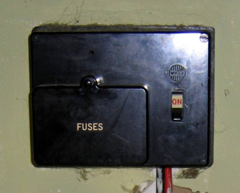 One of the original 1950's Wylex fuseboxes, still in use in 2011