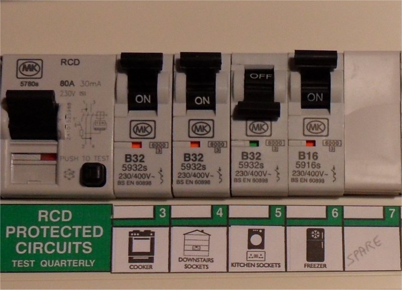Connect all but the faulty circuit, making sure the RCD is on