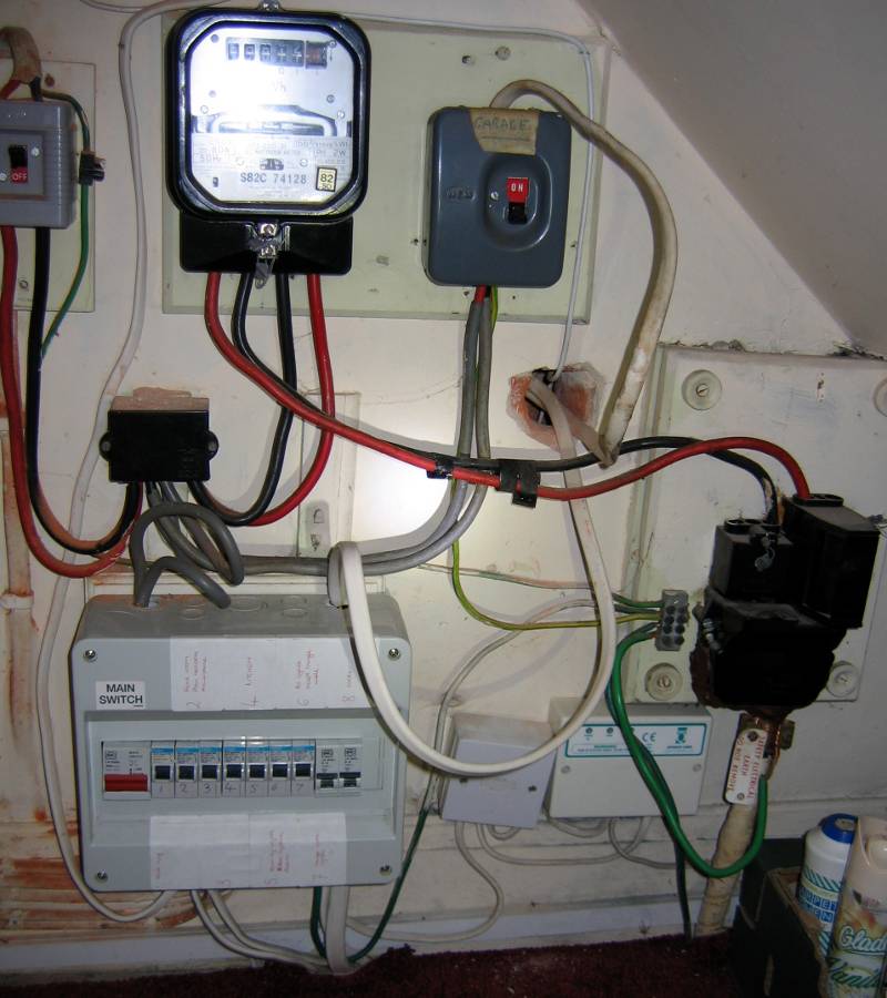 A poor installation with no RCD protection