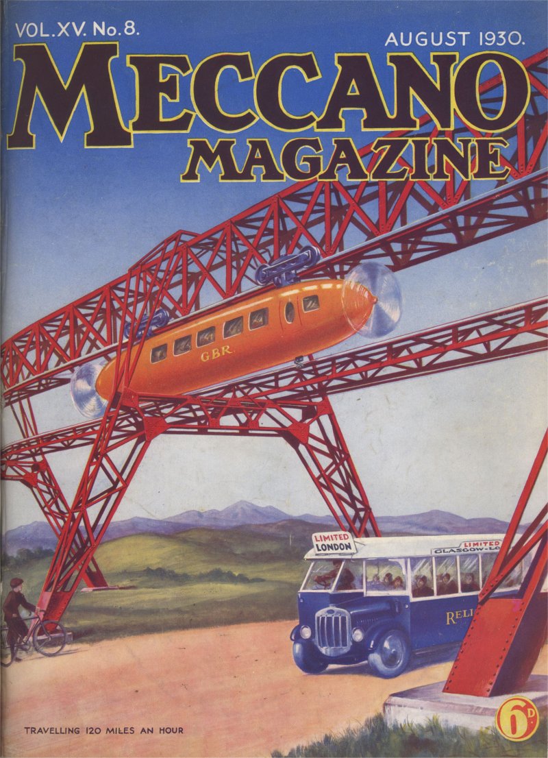 Front cover of The Meccano Magazine from August 1930