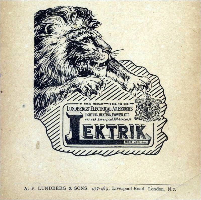 Lektrik Logo from their 1919 switch catalogue