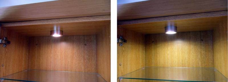 Comparison of Halogen and LED in cabinet display lighting