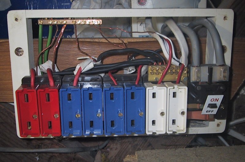 The mess inside the 1st fusebox
