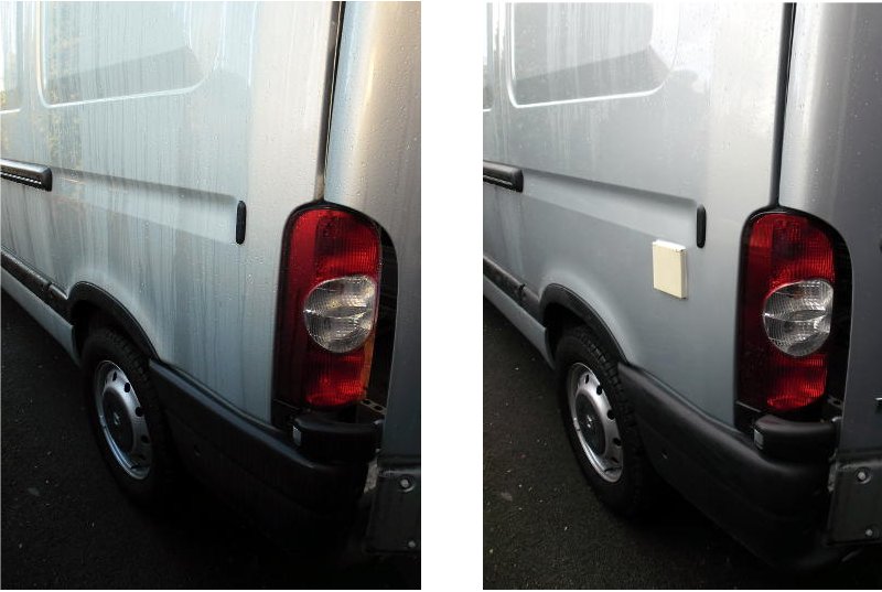 Fitting the flap covered van hookup