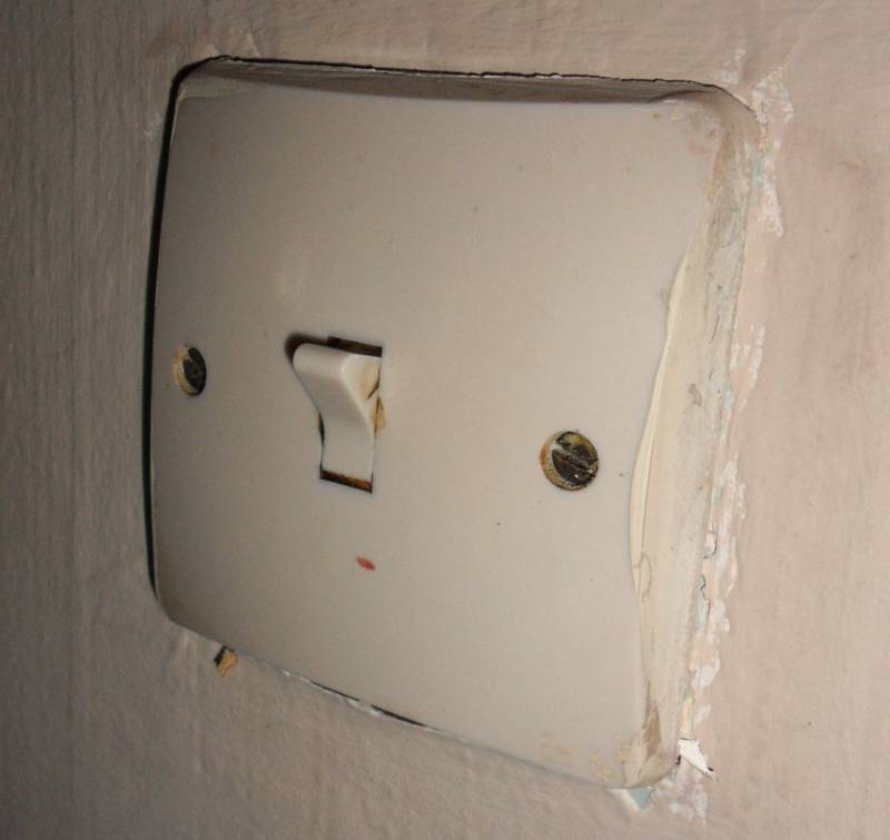 An original 1950s light switch