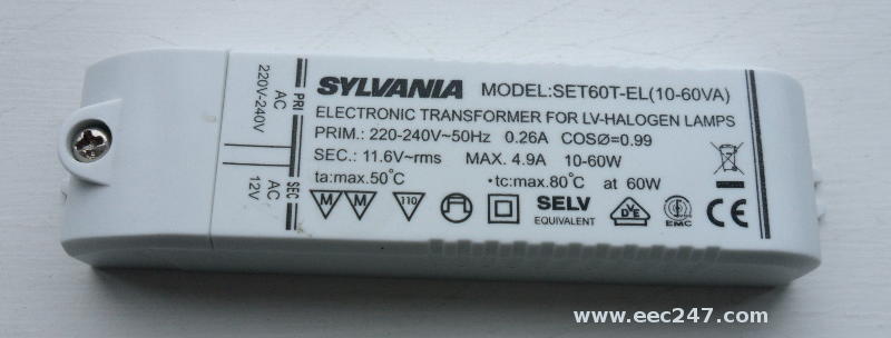 photograph of a typical electronic transformer